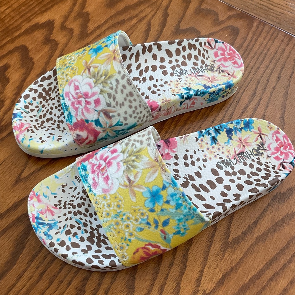 Johnny Was Wildflower Pool Slides, Women’s Sz 6M - Picture 2 of 10